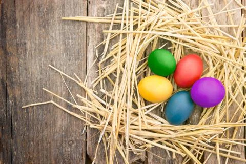 Easter background with copy space Stock Photos