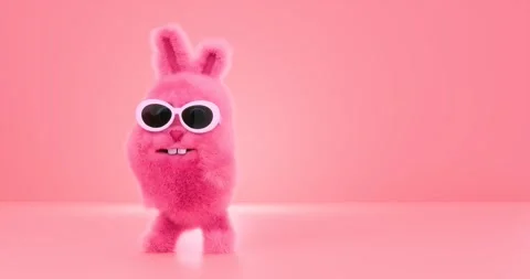 Easter background with cute rabbit Stock-Footage 302741678