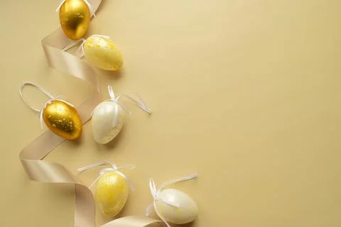 Easter background with decorations Stock Photos