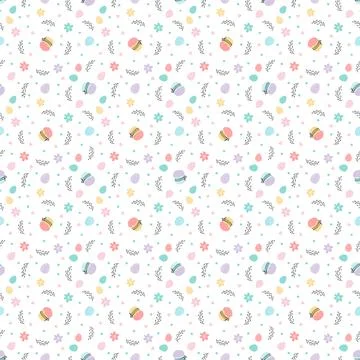 Easter background easter cake, eggs, willow, flowers Stock Illustration