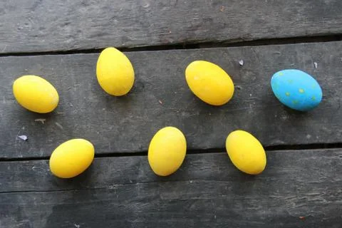 Easter background with Easter eggs Stock Photos