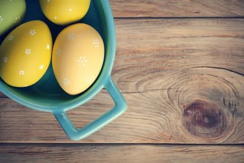 Easter Background with Easter Eggs Stock Photos