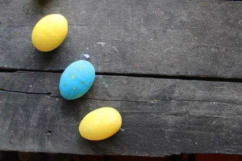 Easter background with Easter eggs Stock Photos