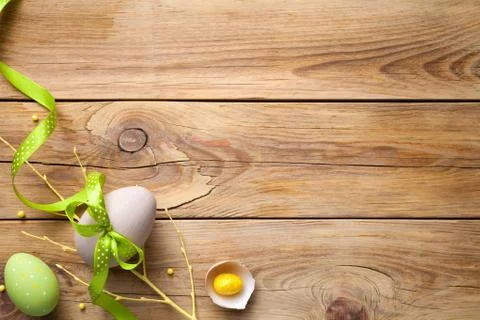 Easter Background with Easter Eggs Stock Photos