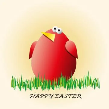 Easter background with eggs in a grass Stock Illustration
