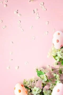 Easter background, with eggs Spring concept. Easter Stock Photos