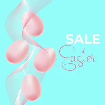 Easter background with elements of festive decor Stockillustratie