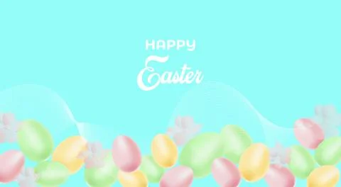 Easter background with elements of festive decor 库存插图