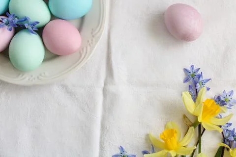 Easter background with empty space for your text. Stock Photos