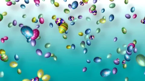 Easter Background Falling Easter Eggs Stock Footage 267820968