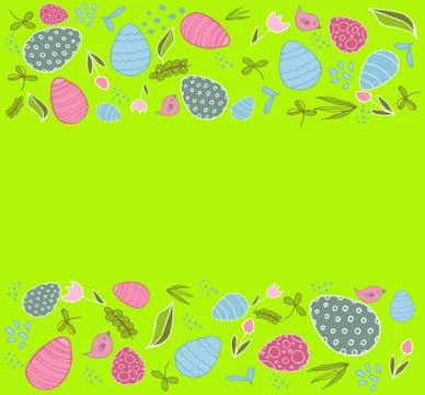 Easter background green Stock Illustration