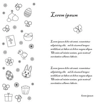 Easter background with Happy easter text. Stock Illustration