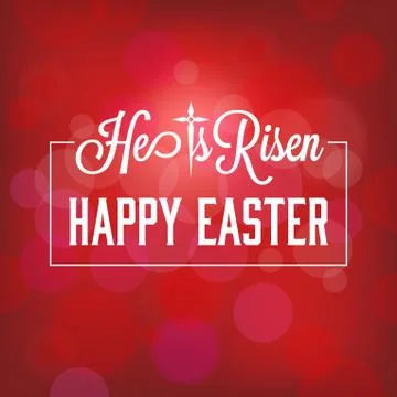 Easter background, he is risen with bokeh background 스톡 일러스트