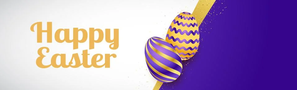 Easter background with holiday eggs and congratulations - Vector Illustrazione stock