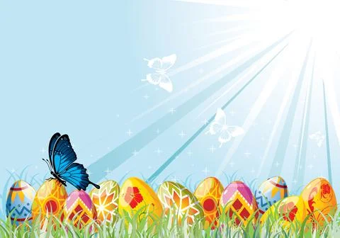 Easter Background 库存插图