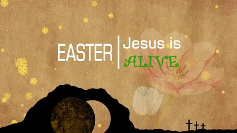 Easter Background  Jesus Is Alive Text Stock Footage 73932483