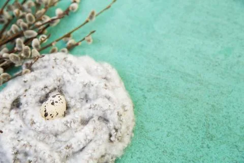 Easter background with nest Stock-Fotos