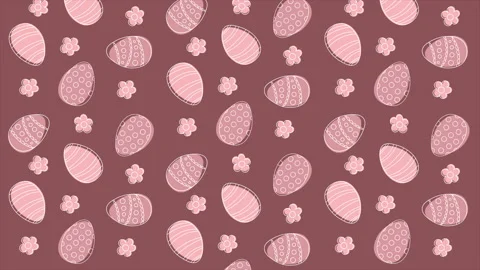 Easter background pattern with easter eggs and flowers on a seamless loop Stockbeeldmateriaal 236485181