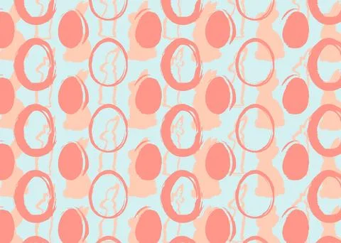 Easter Background Pattern Poster with rabbits and eggs. Elegant Holiday bac.. Stock Illustration