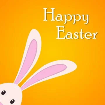 Easter background with rabbit ears. Vector illustration. 库存插图