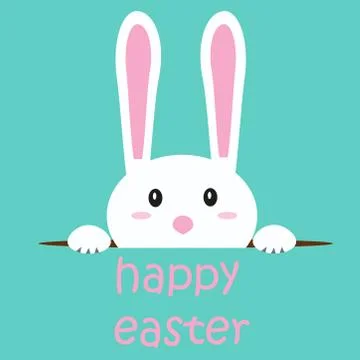 Easter background with rabbit Stock Illustration