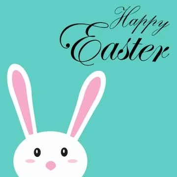 Easter background with rabbit Stock Illustration