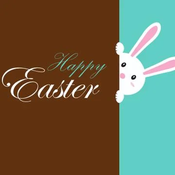 Easter background with rabbit Stock Illustration