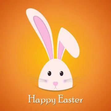 Easter background with rabbit. Vector illustration. Stockillustratie