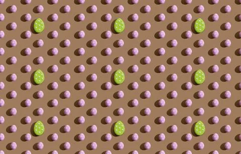 Easter background seamless pattern green pink egg Stock Photos