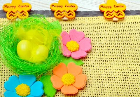 Easter background with space for Your text or image. Stock Photos