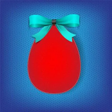 Easter background with a stiched egg 스톡 일러스트