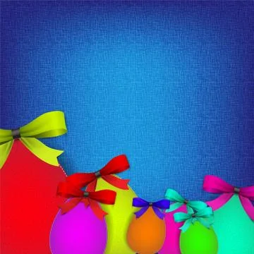 Easter background with stiched eggs Illustrazione stock