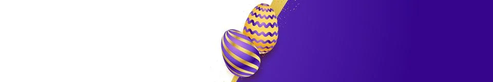 Easter background template with festive eggs - Vector Stock Illustration