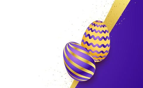 Easter background template with festive eggs - Vector 스톡 일러스트