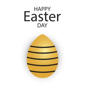 Easter background template with festive golden yellow eggs Stock Illustration