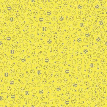 Easter background vector seamless pattern. Stock Illustration