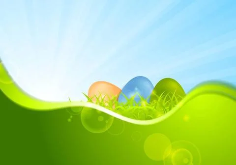 Easter background with wave and sunshine Easter background with wave and s... 库存照片