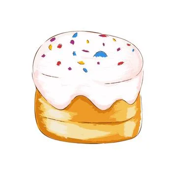 Easter baked goods. Easter cake. Stock Illustration