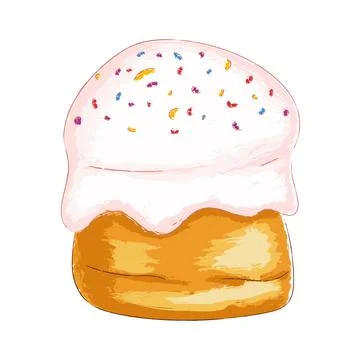 Easter baked goods. Easter cake. Stock Illustration