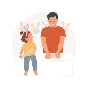 Easter baking abstract concept vector illustration. Stock Illustration