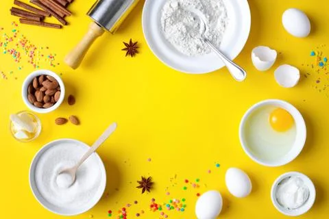 Easter baking background with a space for a text Stock Photos