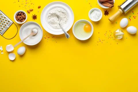 Easter baking background with a space for a text Stock Photos