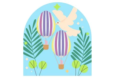 Easter Ballons Concept Illustration Illustrazione stock