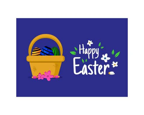 Easter banner concept design template Stock Illustration