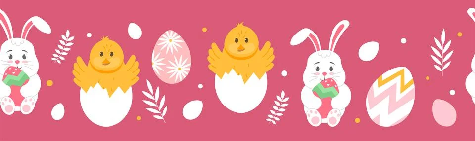 Easter banner concept Illustrazione stock