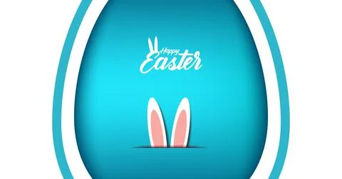 Easter banner design. Happy easter illustration Illustrazione stock