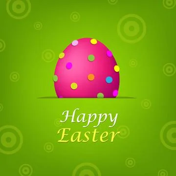 Easter banner with egg Stock Illustration