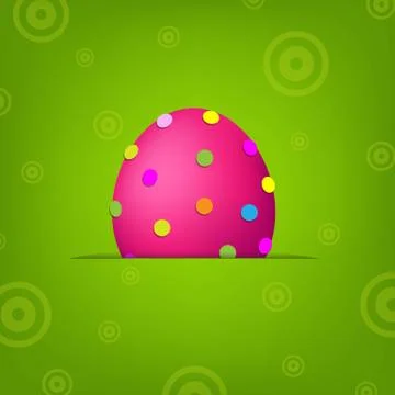 Easter banner with egg Stock Illustration