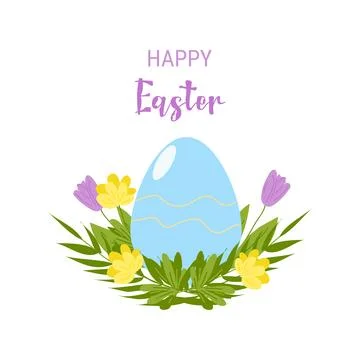 Easter banner. Modern Easter design with text. 스톡 일러스트