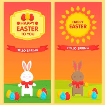 Easter Banner templates. Stock Illustration